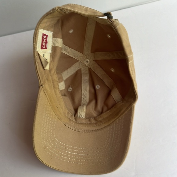 Levi’s Ball Cap Leather Patch Khaki Baseball Cap Hat - Picture 10 of 12